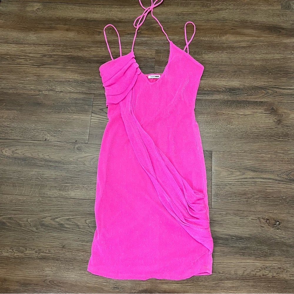 Hot Pink Sparkly Mini Dress/Barbie Halloween Costume?